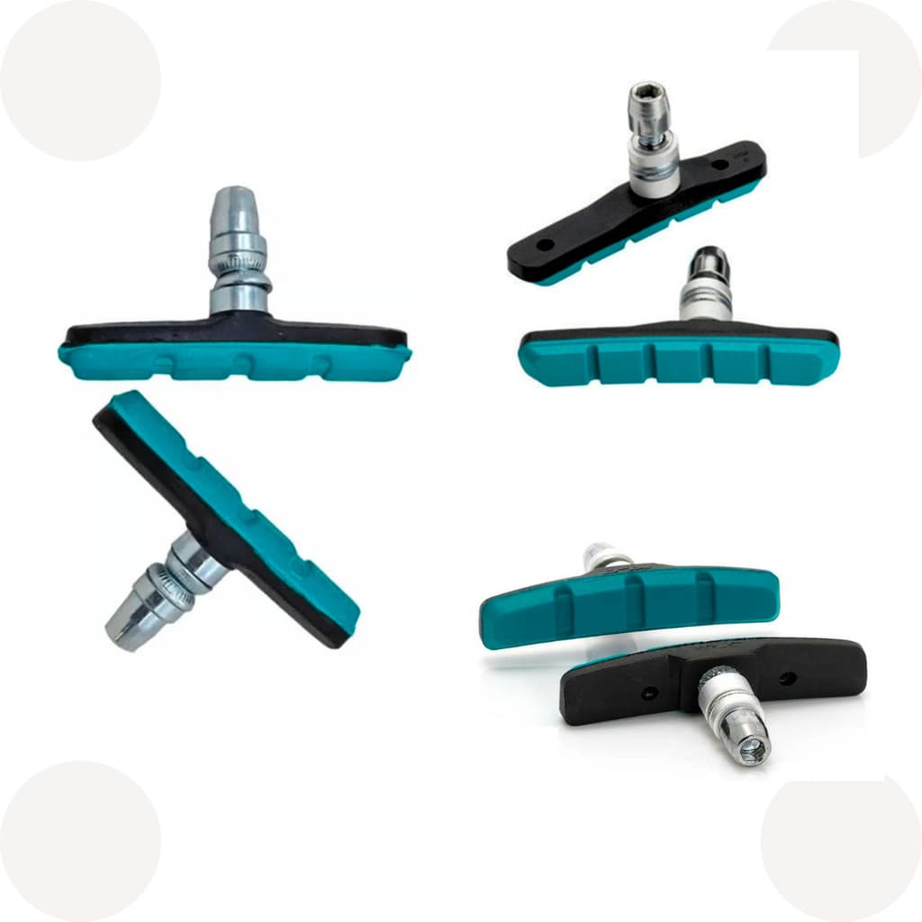 PASTILHA BIKE SAPATA DE FREIO ORBITAL ALLEN GTS AZUL E PRETA