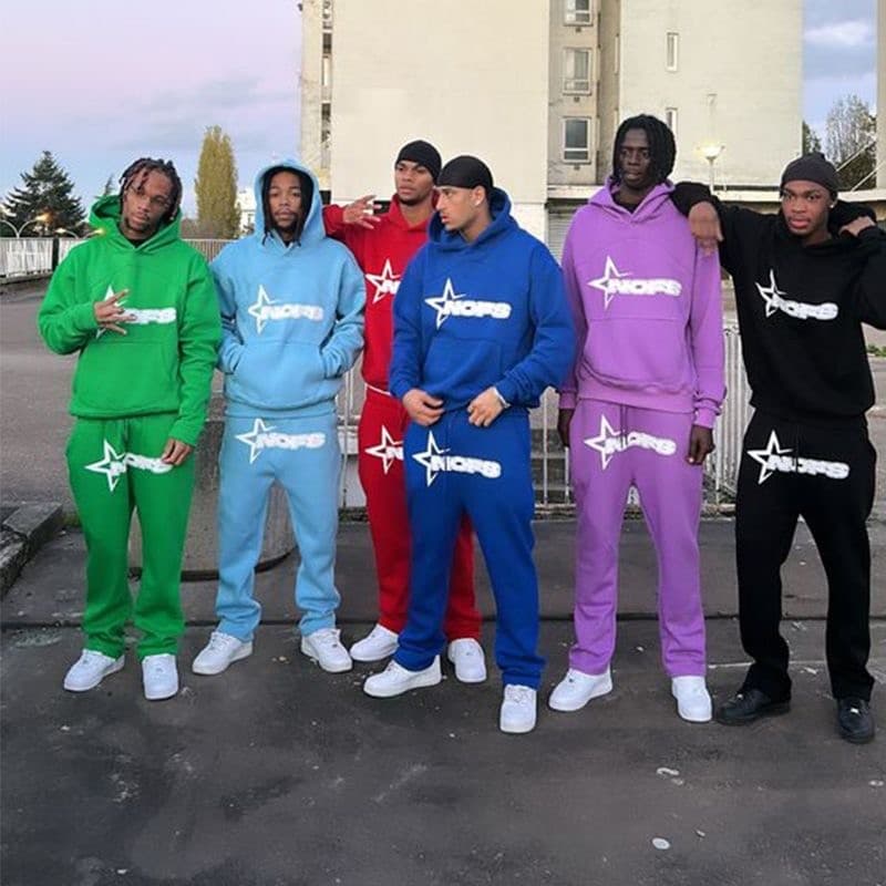 "Conjunto NOFS Maré Y2K: Estilo Harajuku em Moletom de Duas Peças"