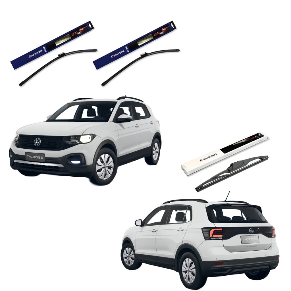 Kit 3 Palhetas Limpador Parabrisa Autoimpact - Volkswagen T-Cross 2019 em diante