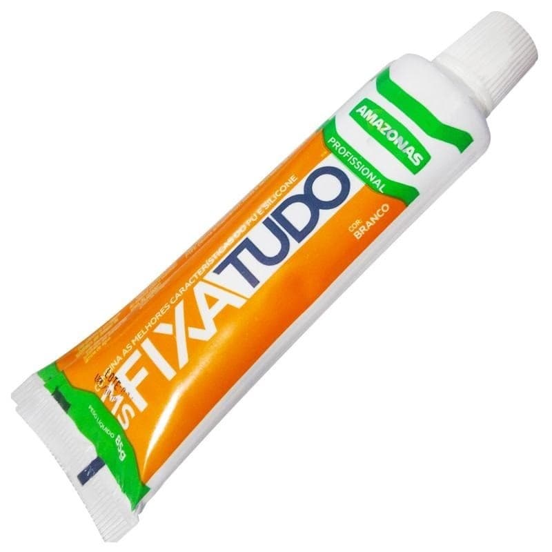 Fixa Tudo Amazonas Bisnaga 85g Cola Até Debaixo Água - Silicone Alto Poder de Adesão