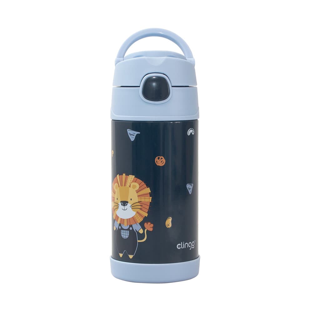 Garrafa Térmica Infantil Inox Com Parede Dupla e Canudo Luke