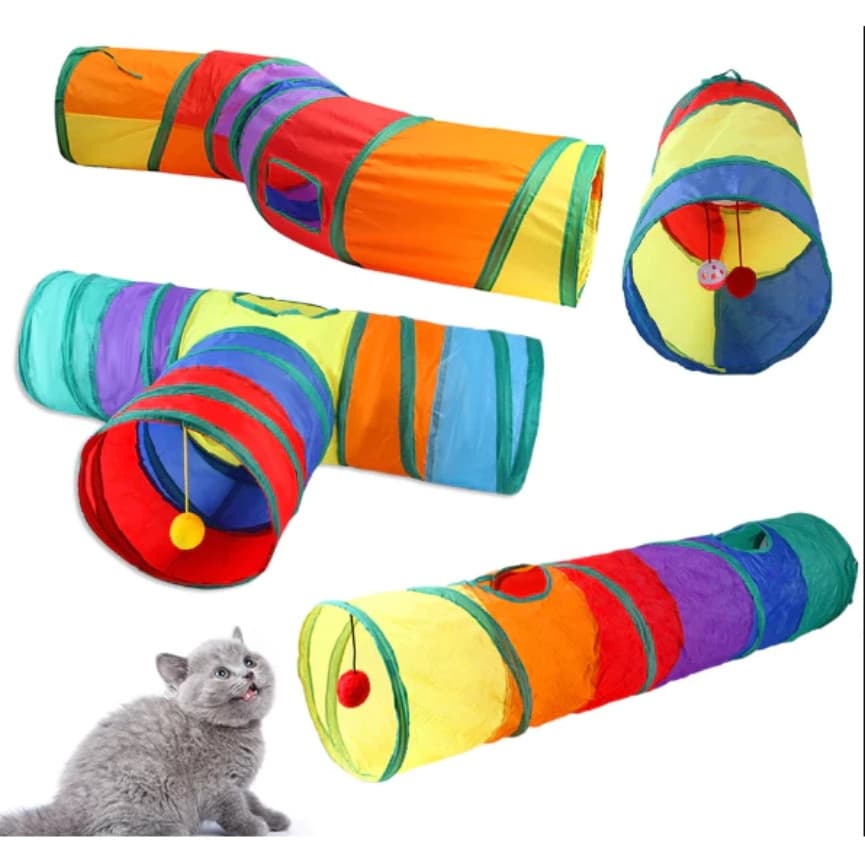 Brinquedo Para Pets Túnel Labirinto Para Gatos Colorido alta qualidade