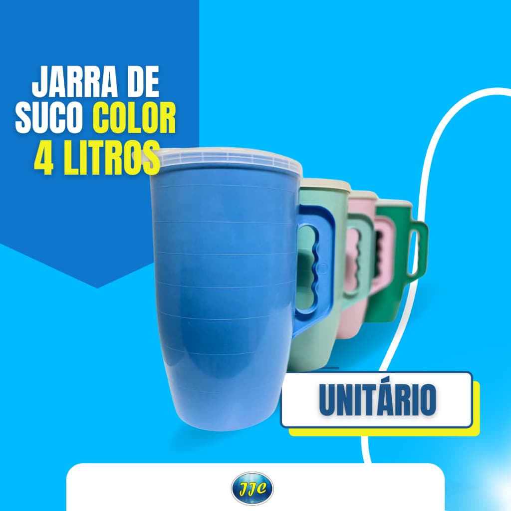 Jarra 4 Litros de Suco Para Bebida Agua Suco Casa Festa Evento - Colorida