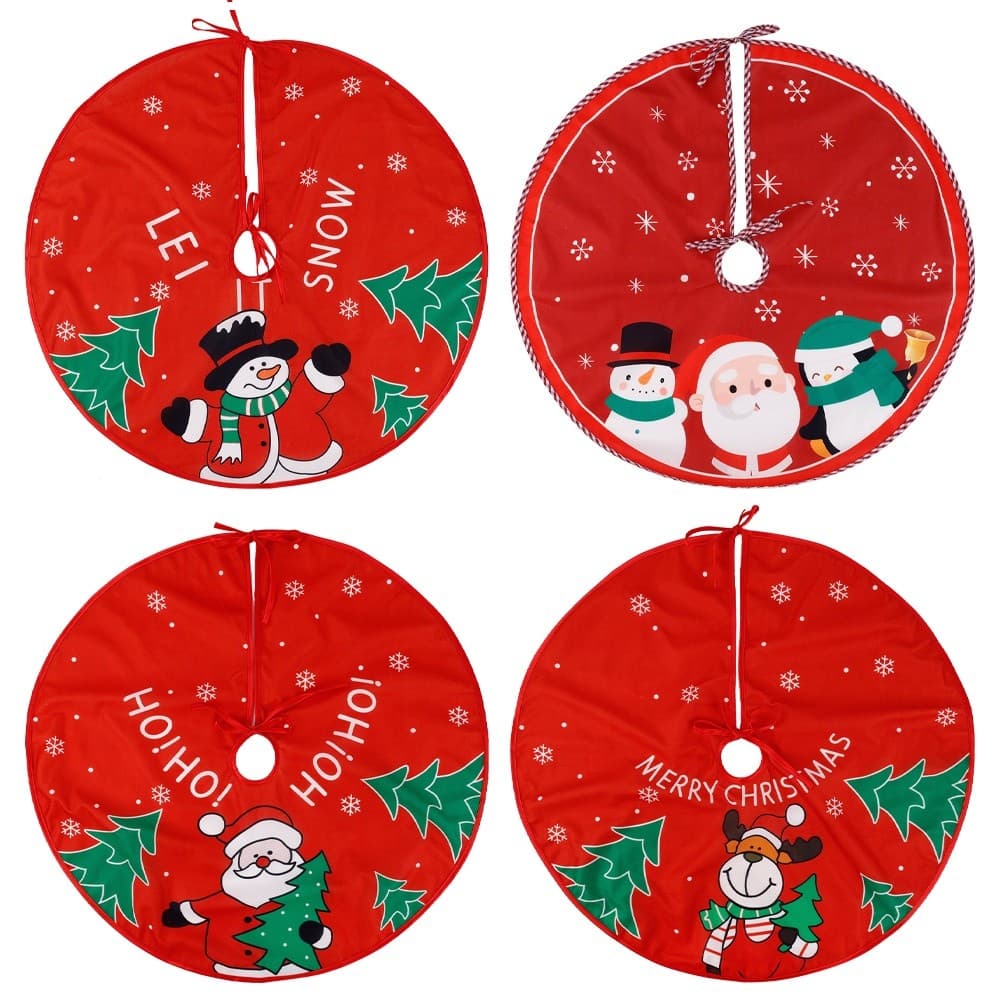 Saia Para Árvore De Natal Vermelha Saia Noel Feliz Natal Premium