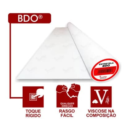 Entretela de Bordado 1, 3 e 5 Metros