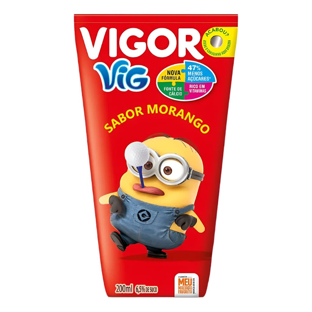 Suco Vigor Morango Maracujá Uva E Laranja Kit 48 Unidades