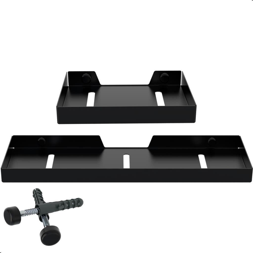 Kit Porta Shampoo e Saboneteira Preto SF.Plus