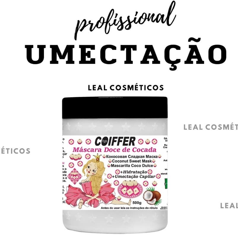 Máscara Doce de Cocada Hidratação + Umectação Coiffer 500g