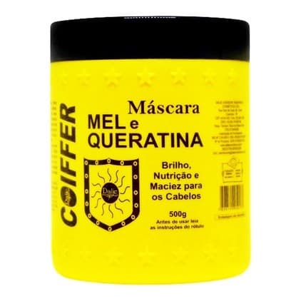 Máscara de Mel e Queratina Coiffer 500g Hidratação e Nutrição