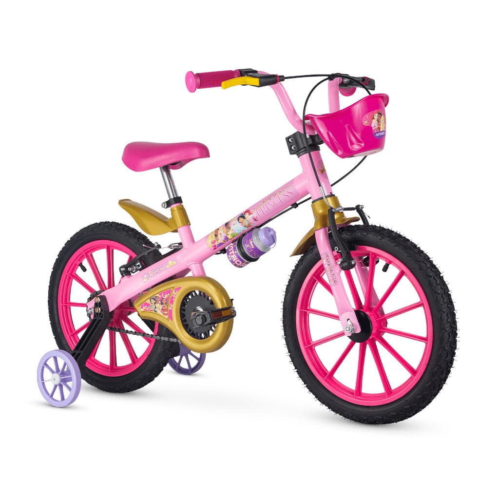 Bicicleta Bike Infantil Criança Kids Nathor Aro 16 Princesas
