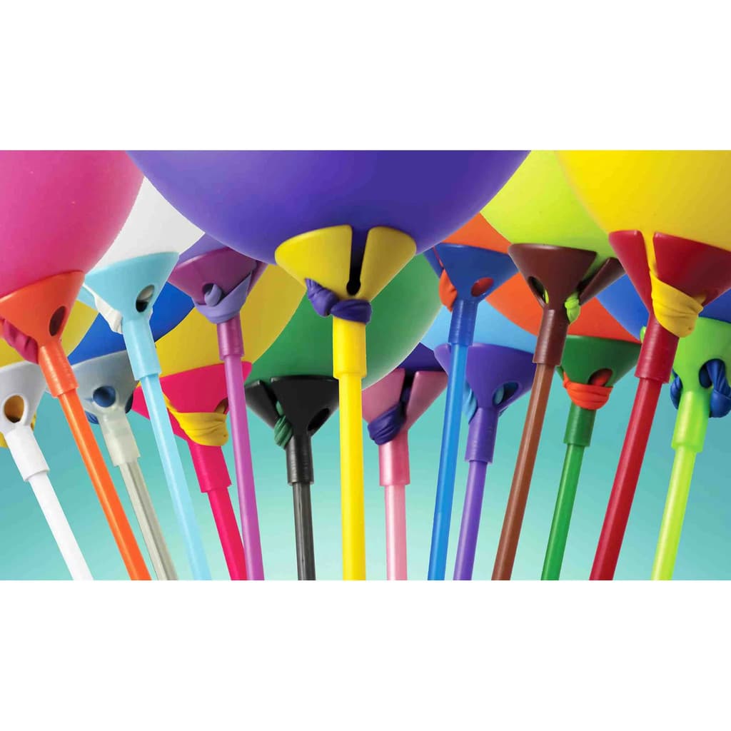 Artimagem Pega Balao Vareta Hastes 30cm com 10 unidades Varias Cores