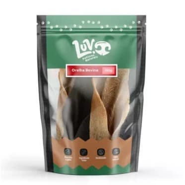 ORELHA BOVINA MORDEDOR NATURAL PARA CACHORRO LUV 3UN