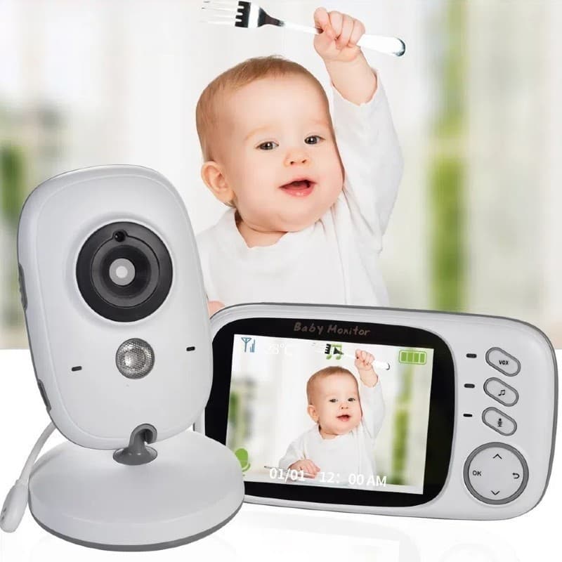 Baba Eletrônica Com Monitor Visão Noturna, Sem Fio Câmera c/ Audio Sensor de Temperatura VB603