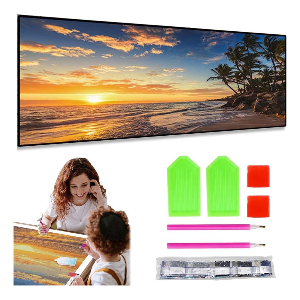 Kit De Pintura Diamante 5d Diy Quadrado 120x40cm Decorativo