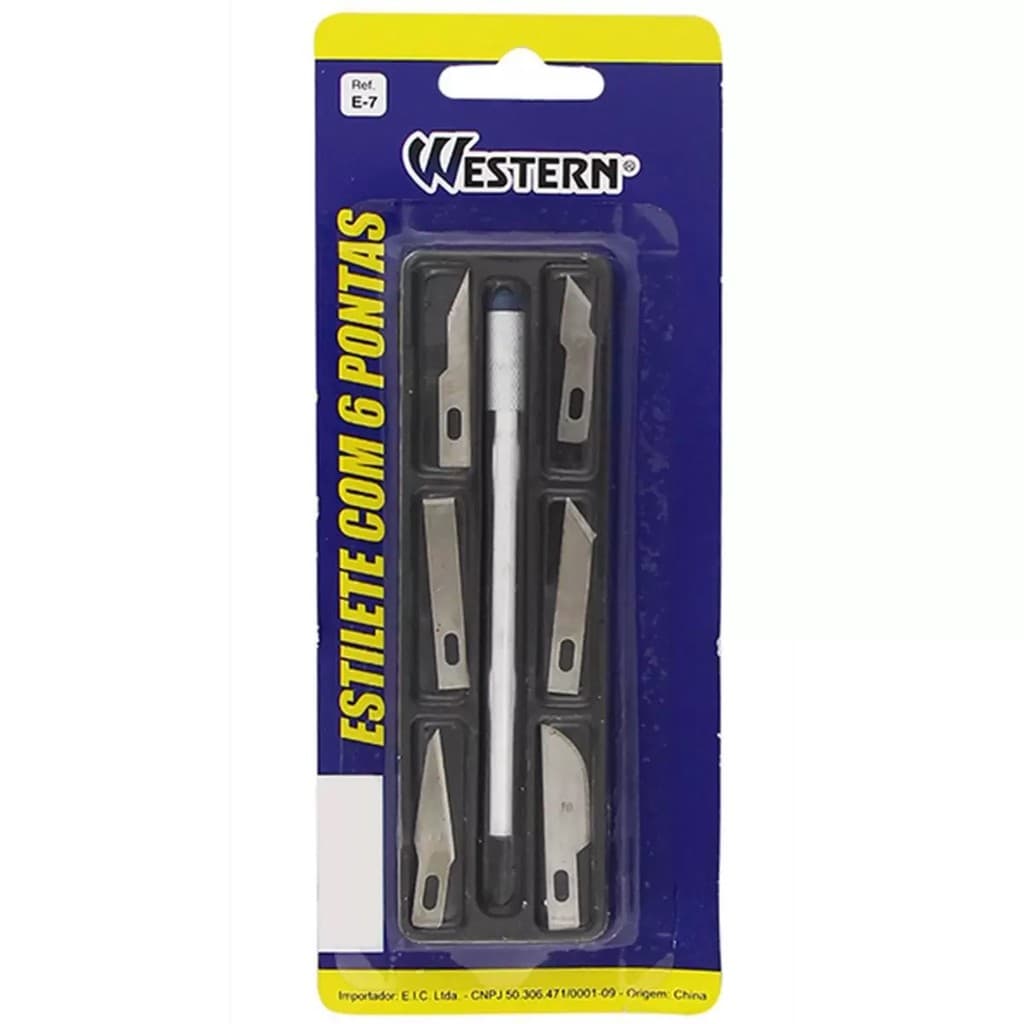 Estilete De Precisão 6 Laminas Western - E-7 100% Garantido