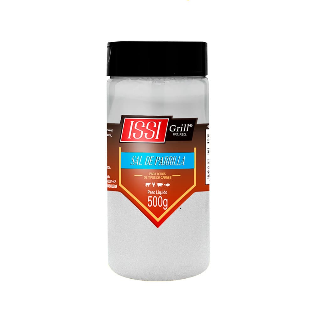 Sal de Parrilla Tradicional para Churrasco 500g com Tampa Dosadora Issi grill