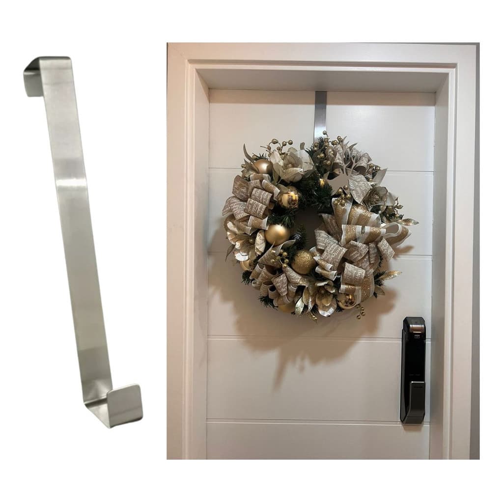 3 Suporte Para Pendurar Guirlanda Porta Natalino Enfeite Inox Porta Gancho Decoração Natal Casa Luxo Resistente