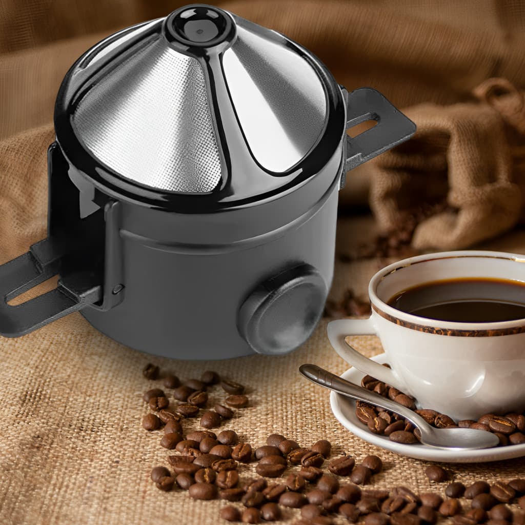 Mini Coador Filtro de Café Reutilizável com Abas Laterais Drip Coffee chá.