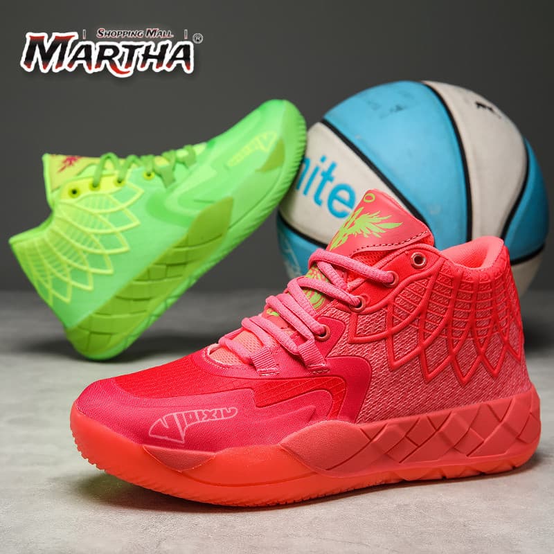 Novo estilo de tênis de basquete, calçados masculinos jovens, estudantes do ensino médio, botas de combate de cano alto,