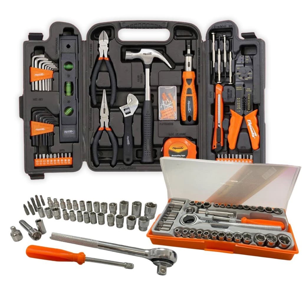Kit Jogo de Ferramentas 129 Pcs e Jogo Soquete 40 Pcs Sparta