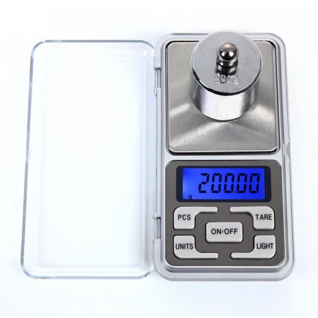 Mini Balança Digital com Visor Iluminado Precisão de 0,1g a 500g