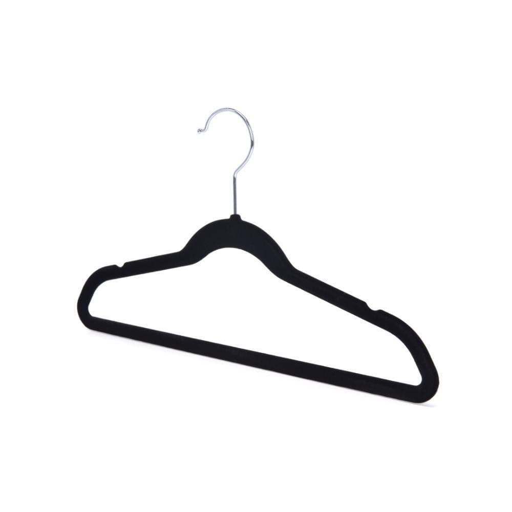 Cabide de Veludo Infantil Preto 28cm My Closet Ordene 6 Unidades
