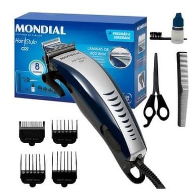 Maquina De Cortar Cabelo e Pelos + Acessórios Original Mondial CR02 CR07 Original + Nota fiscal
