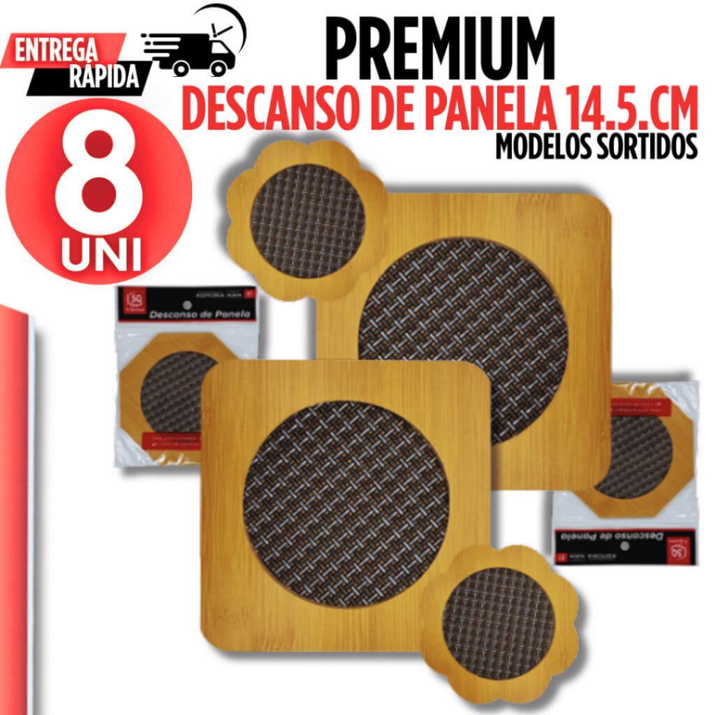 Descanso de Panela Modelos sortidos Design Moderno 8 unidades Ideal Para Mesa Durabilidade Garantida