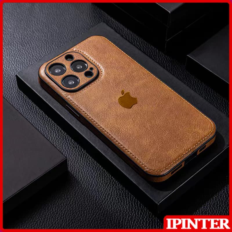 Capa Macia De Couro PU De Alta Qualidade Para iPhone Air 17 16 15 14 13 12 11 Pro Max De Proteção De Lente