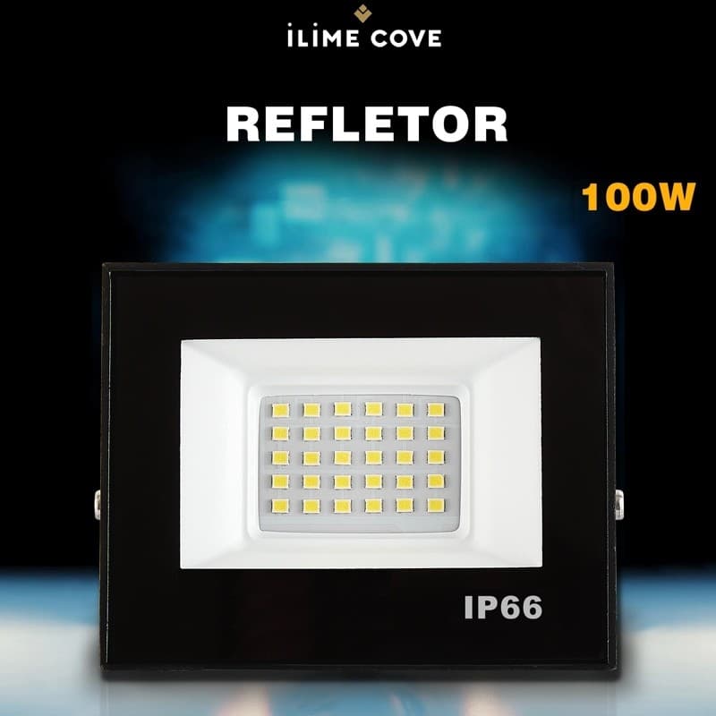 Refletor LED 100W Holofote Bivolt Econômico e Durável IP66 à Prova d'Água Super Brilhante