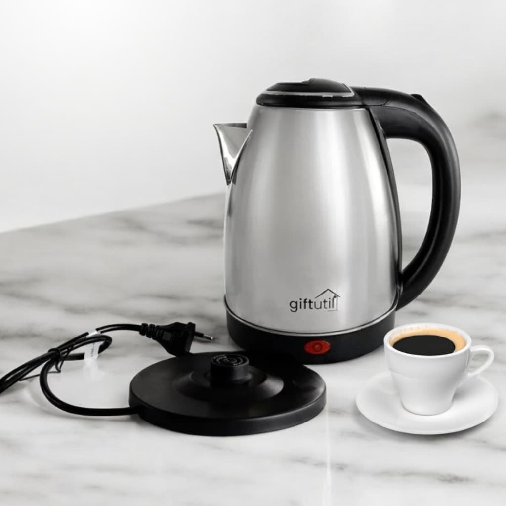 Jarra Chaleira Elétrica de Inox 2 Litros - 127V Pratic Inox 1.500 watts chá café da manhã