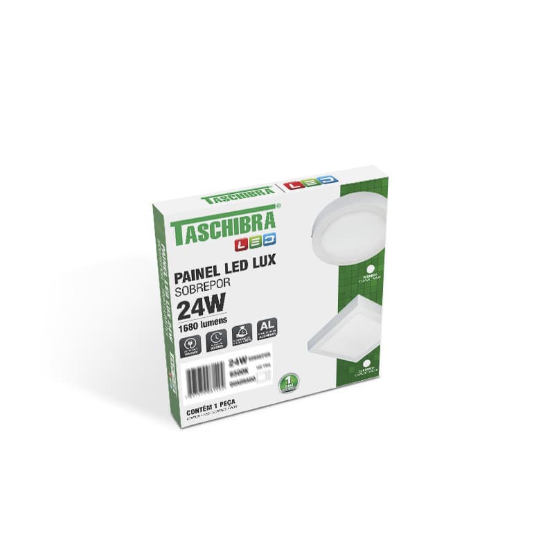 Painel LED Lux Sobrepor 24W Quadrado 4000K