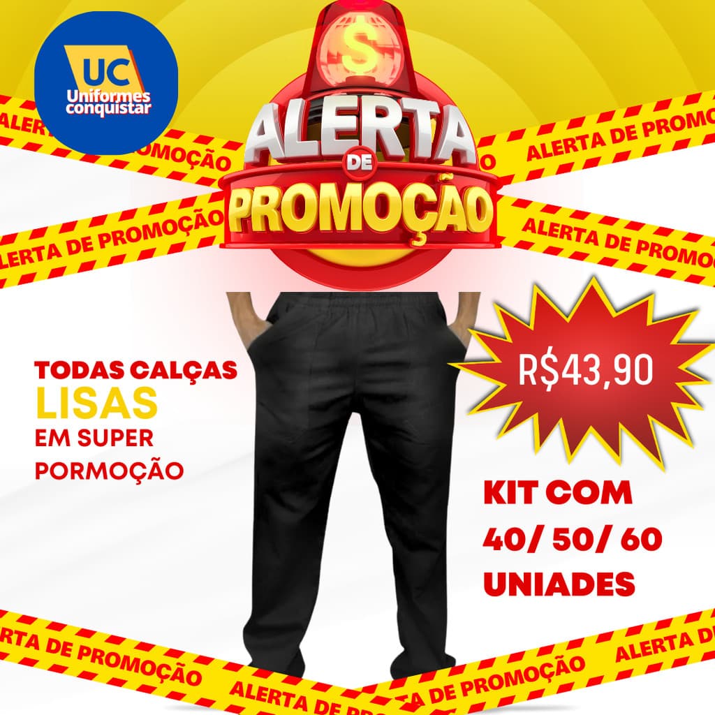 Lote de 50 Calças de Brim Resistente para Trabalho Pesado - Roupas Masculinas
