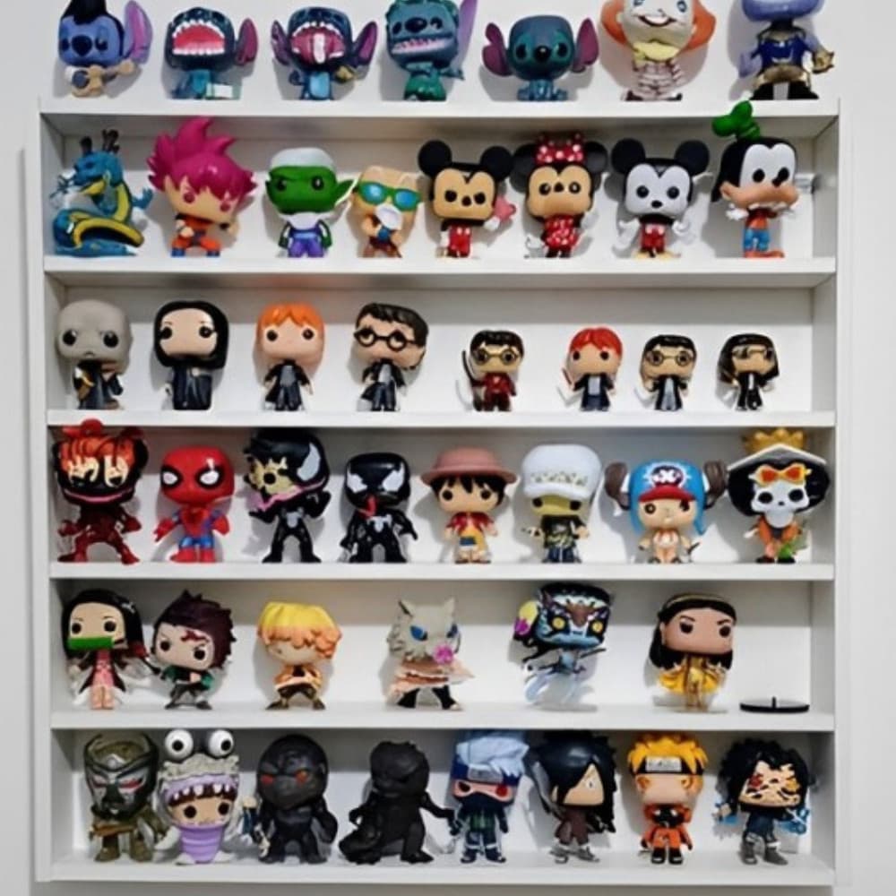 Nicho Expositor Coleção Bonecos Figuras Funko Pop Branco