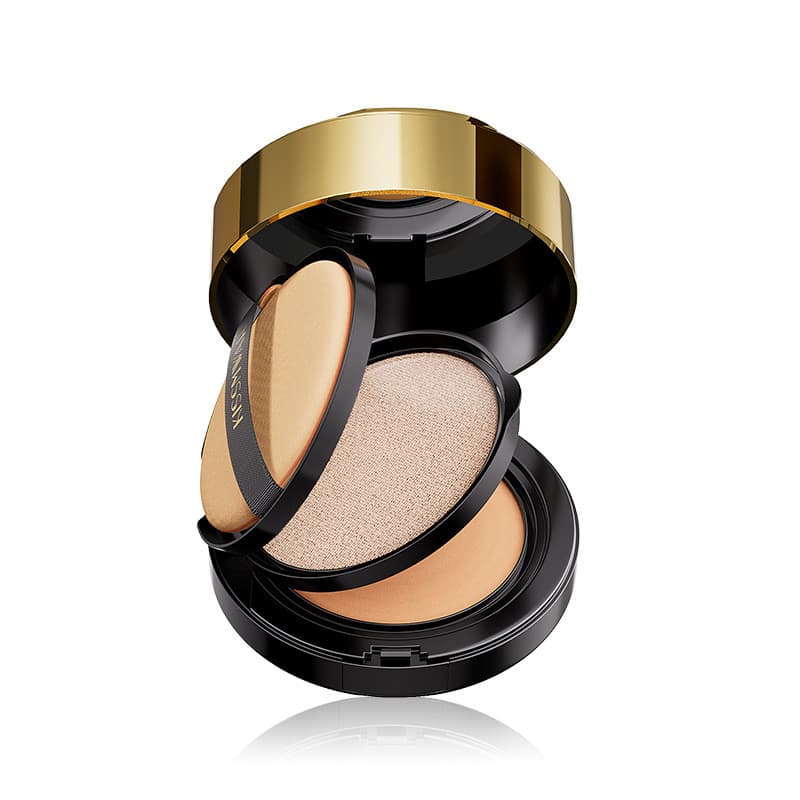 Combinação de base de ouro preto rosa luz base adequada para a pele cosméticos brancos marfim