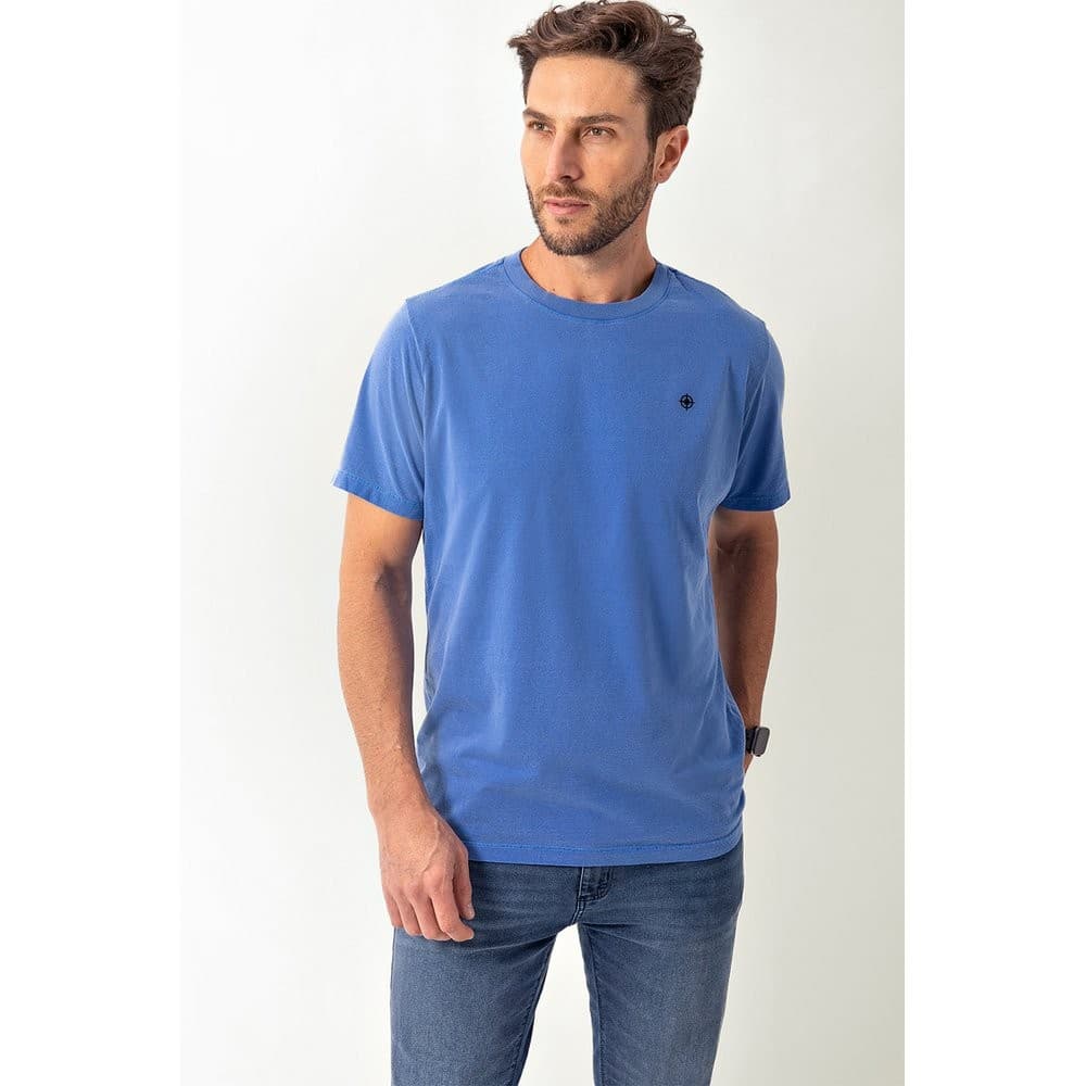 Camiseta Estonada Masculina Algodão Penteado Malha Premium Confortável Casual