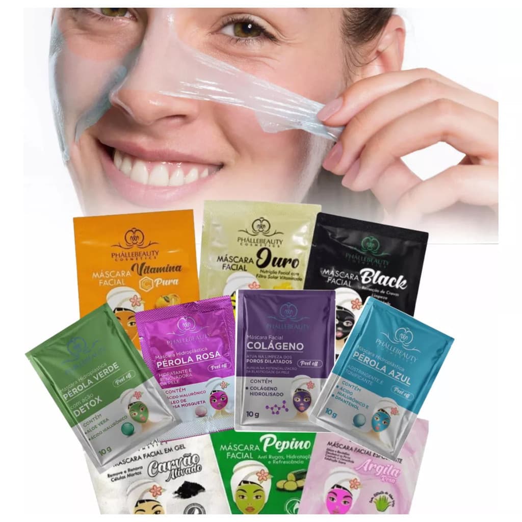 Kit Com Sache Máscara Facial - PhálleBeauty 10g