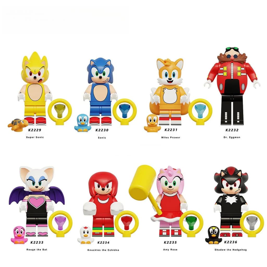 KDL835 K2229-K2236 Cartoon Action Figure Bloco De Construção Coleção Brinquedos Para Criança