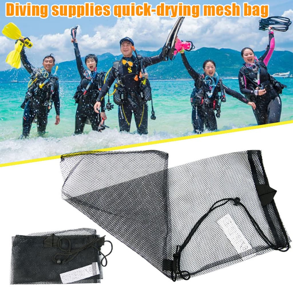 Bolsa De Rede Com Cordão Para Mergulho , Equipamento De Grande Capacidade Equipamentos Esportivos , Academia , Praia