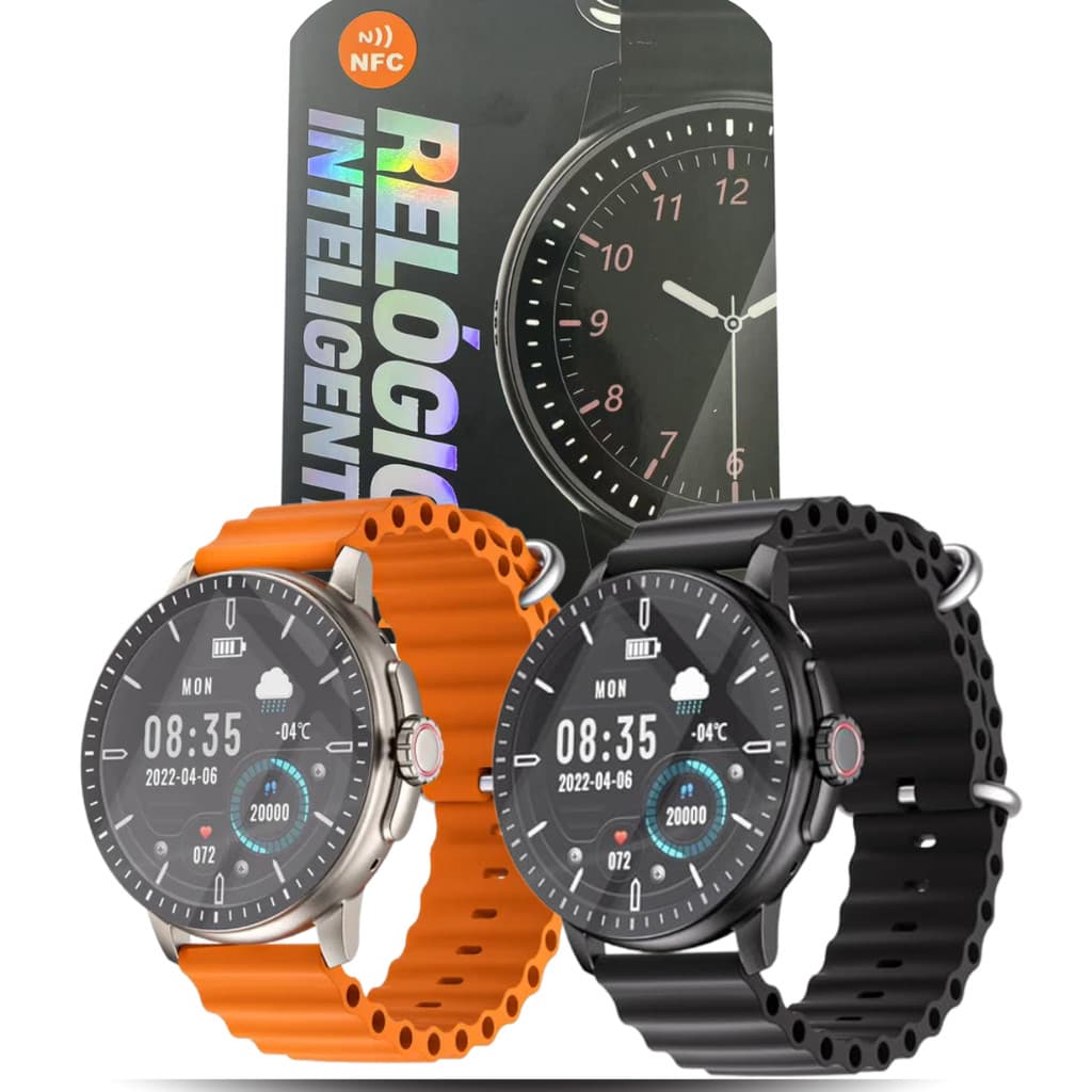 Relogio Smartwatch W41 Pro MAX Inteligente 45mm Redondo NFC GPS Faz chamardo Lançamento 2025