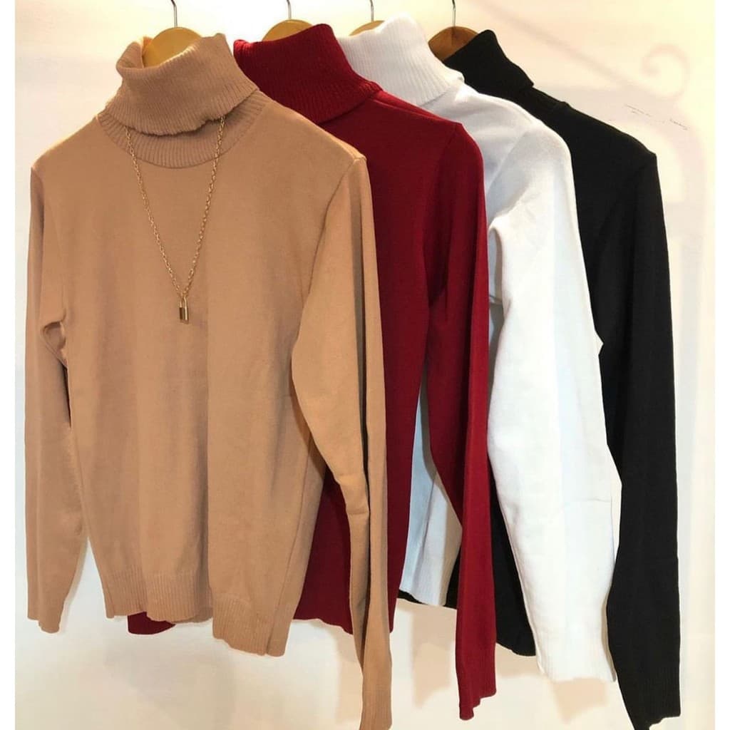 Blusa Tricot Gola Alta Lua Cacharrel