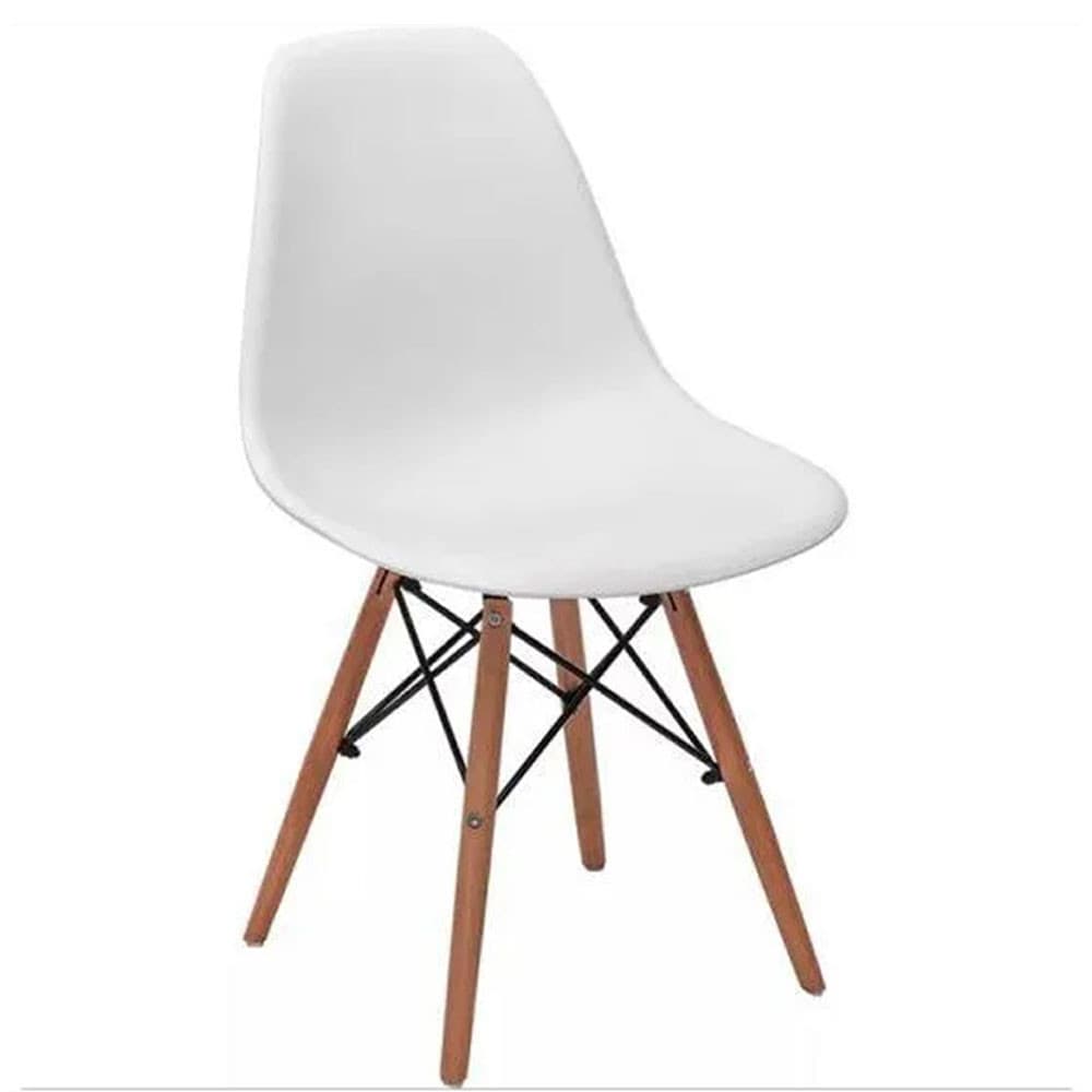 Cadeira Eames Eiffel com Base de Madeira Intervalue
