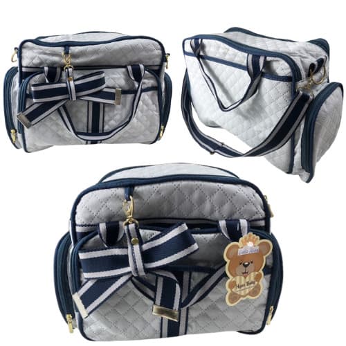 kit Bolsa Maternidade 2 Peças Cinza Hyno Baby 6002/6003