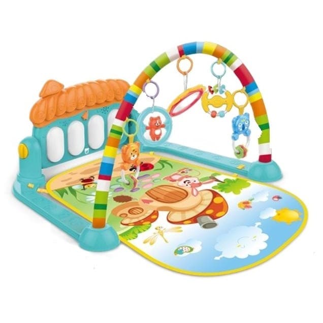 Tapete de Atividade Musical Bebê Piano Interativo Cogumelo Villa Wakaii