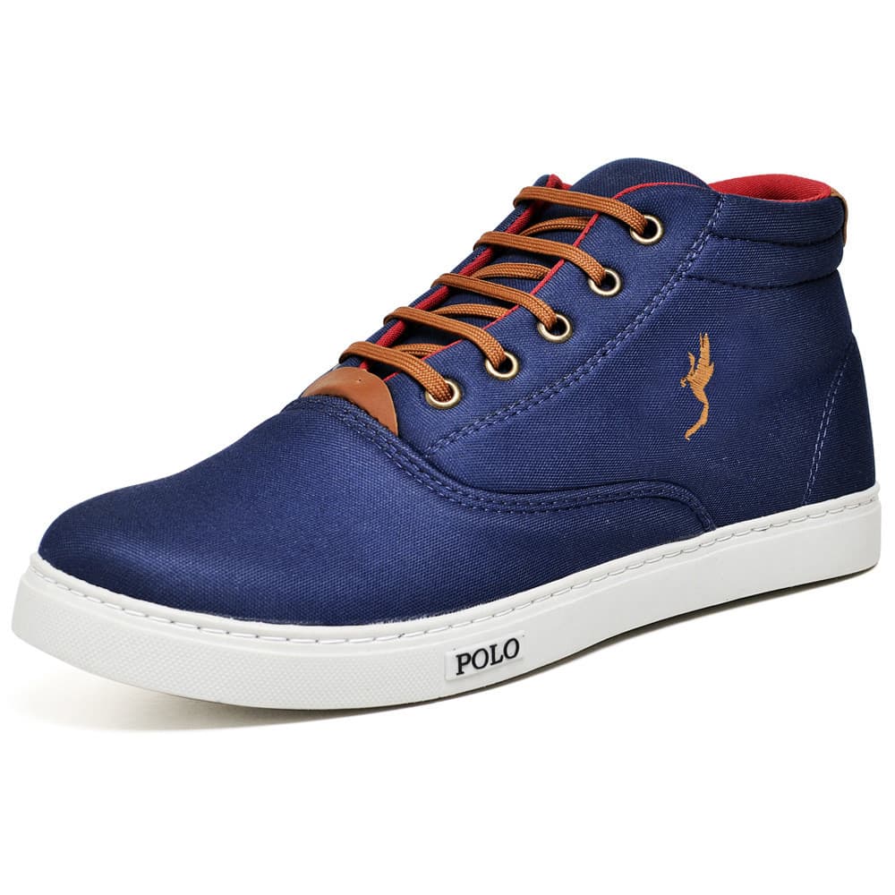 Kit 3 Pares Tenis Sapatenis Masculino Sapatenis Cano Alto Bota Cinza Café e Azul