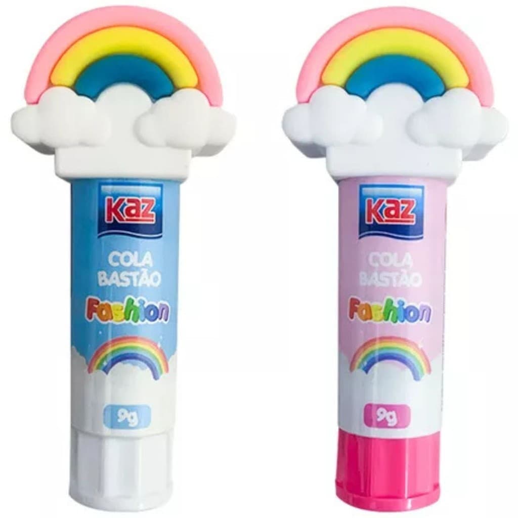 COLA ESCOLAR BASTÃO FASHION ARCO-IRIS - 9G - KZ5018 - KAZ