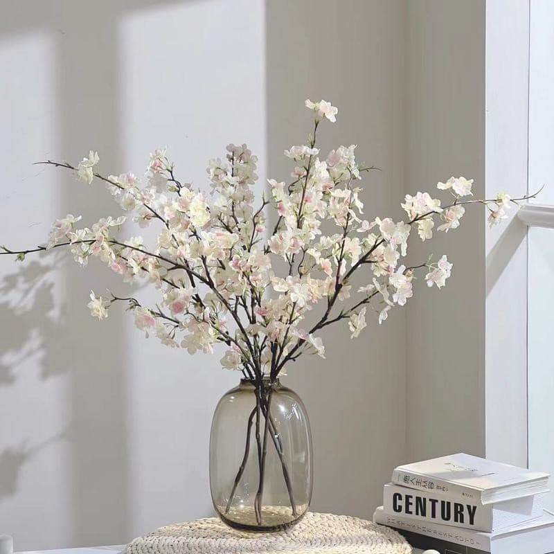 Instantâneo / Flor de cereja simulação flor seca peças / sala de estar mesa de jantar decoração flor falsa peças