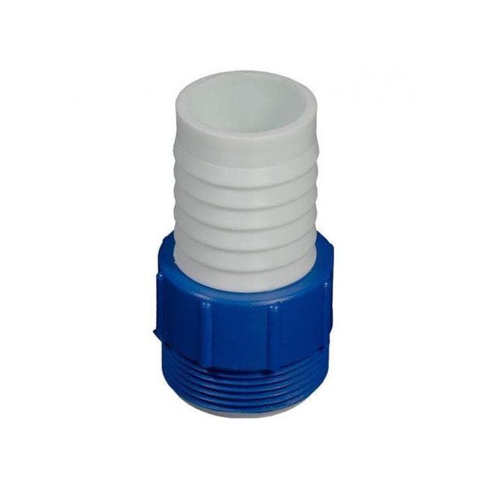 Adaptador Azul e Branco Brustec para Mangueira de Piscina Conexão Segura e Fácil Instalação