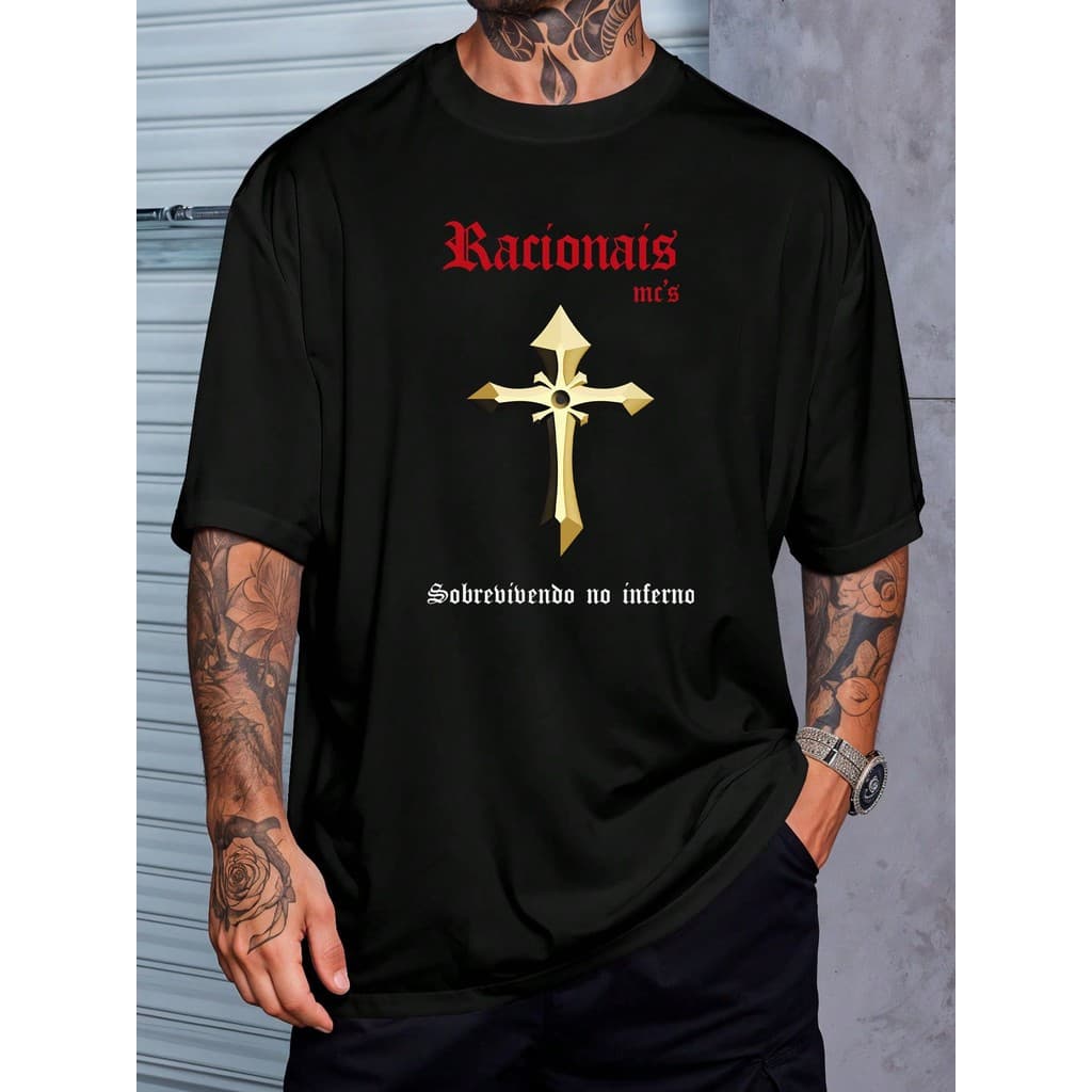 Camiseta Racionais Rap Nacional Musica Camisa  Unissex Masculino Feminino   Streetwear