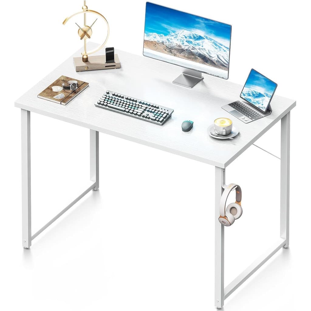 Escrivaninha Mesa Multiuso Escritorio Branca 90X45 cm MDF Home Office Quarto Moderna Qualidade